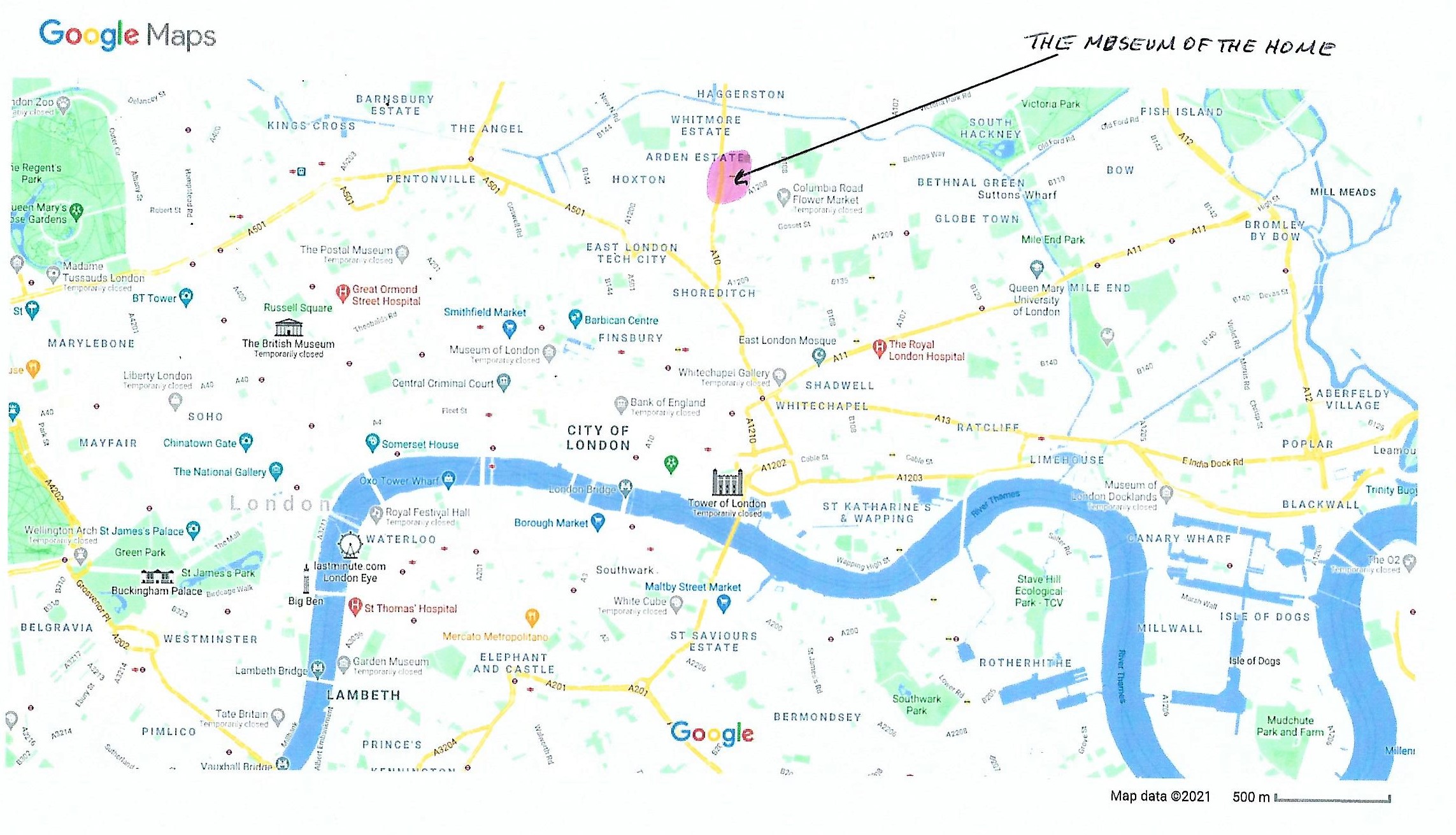 Map of The Museum of The home (2)