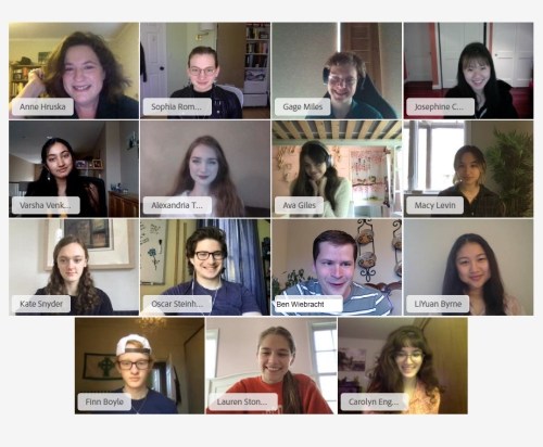 Image of the Adumbration class of 13 students and teacher Ben John Wiebracht.