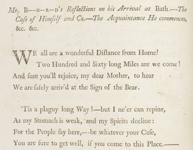 A portion of the page of Anstey's guide