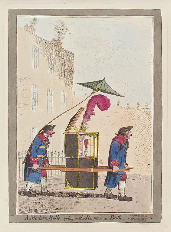 A modern belle going to the Rooms at Bath-Gillray