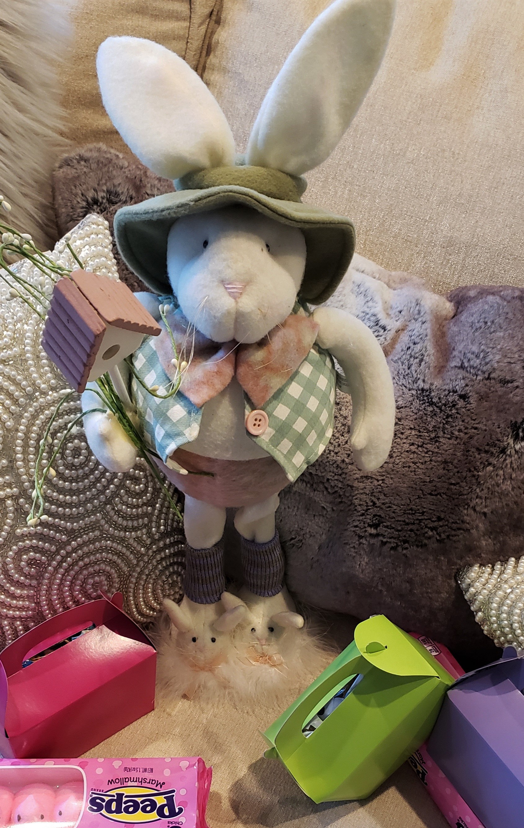 Stuffed Easter Bunny with Gifts