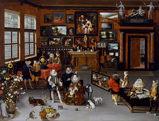 Hieronymus_Francken_Ii_-_The_Archdukes_Albert_and_Isabella_Visiting_a_Collector's_Cabinet_-_Google_Art_Project
