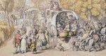 Country Folk Leaving for the Town, 1818 Rowlandson, detail